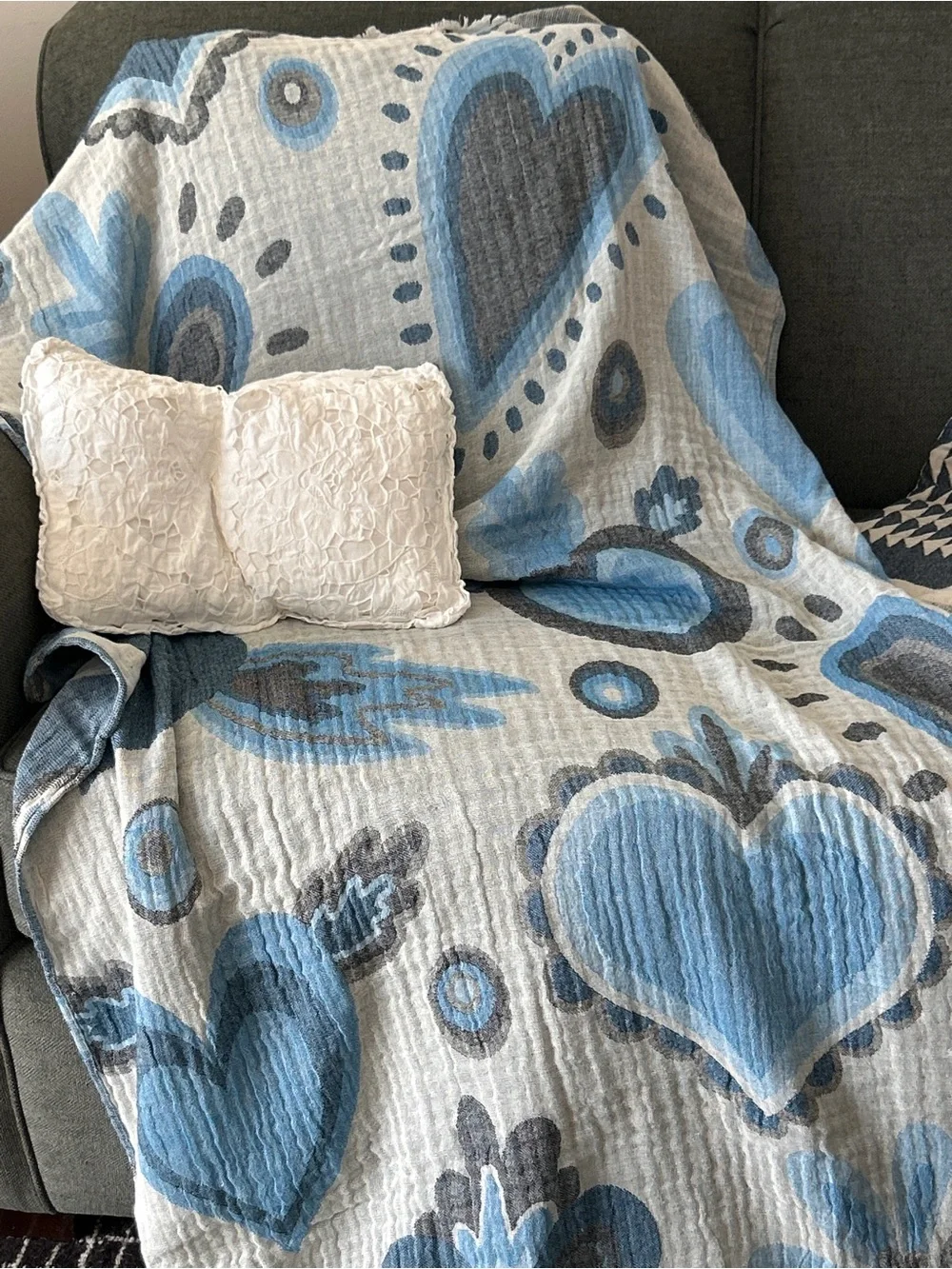 Hippie Hearts 2 Side FLiPSiDE Festival Blanket Towel Wrap NEW